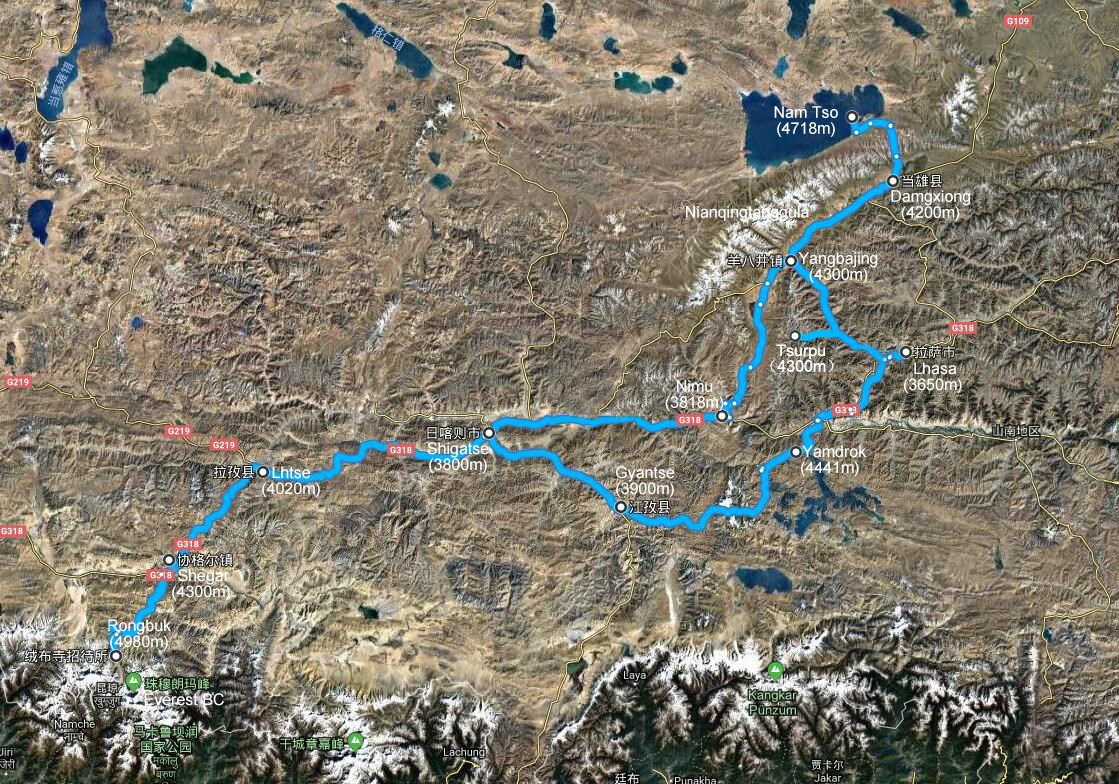 Tibet Adventure Tour with Everest BC and Nam Tso Lake